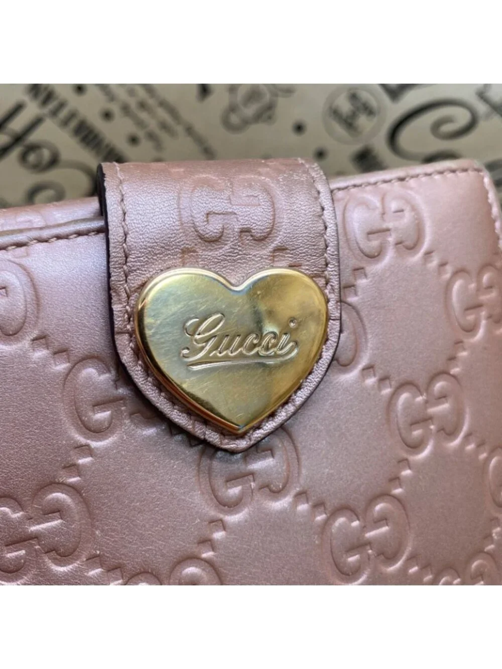 Gucci Bifold Wallet Compact GG Leather Bree - Picture 14 of 14